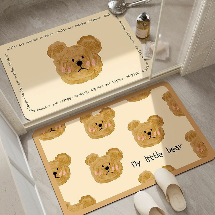 《4592》卡通小熊吸水地墊((硅藻泥))