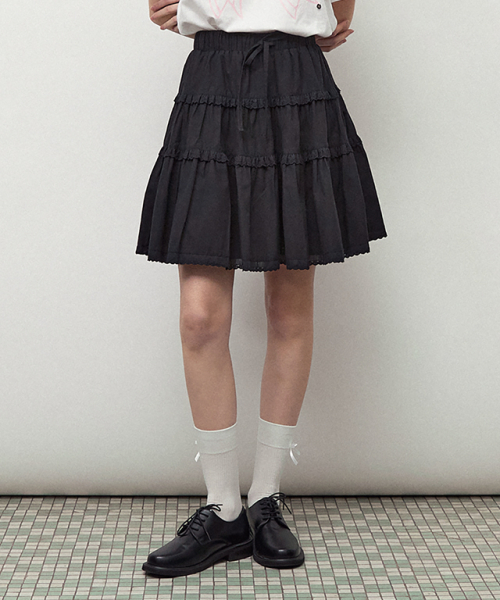 RONRON TORCHON LACE FRILL SKIRT