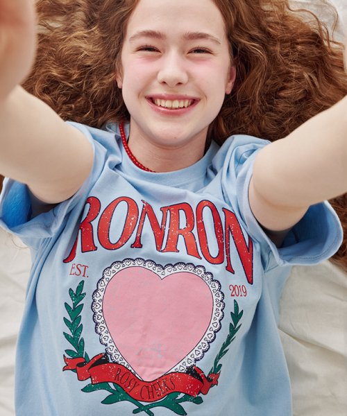 ◆RONRON◆ RONRON HEART LAUREL OVER FIT T SHIRT WHITE RONRON RONRON HEART LAUREL OVER FIT T SHIRT