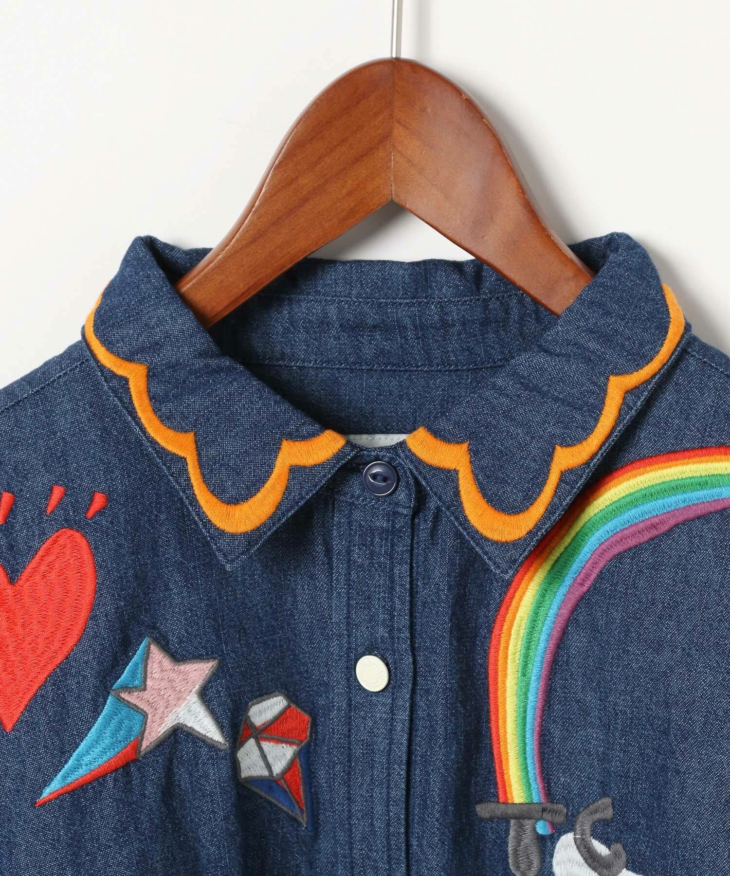 預購 - Tsumori X Niko and ... 不規則領口x布章恤衫