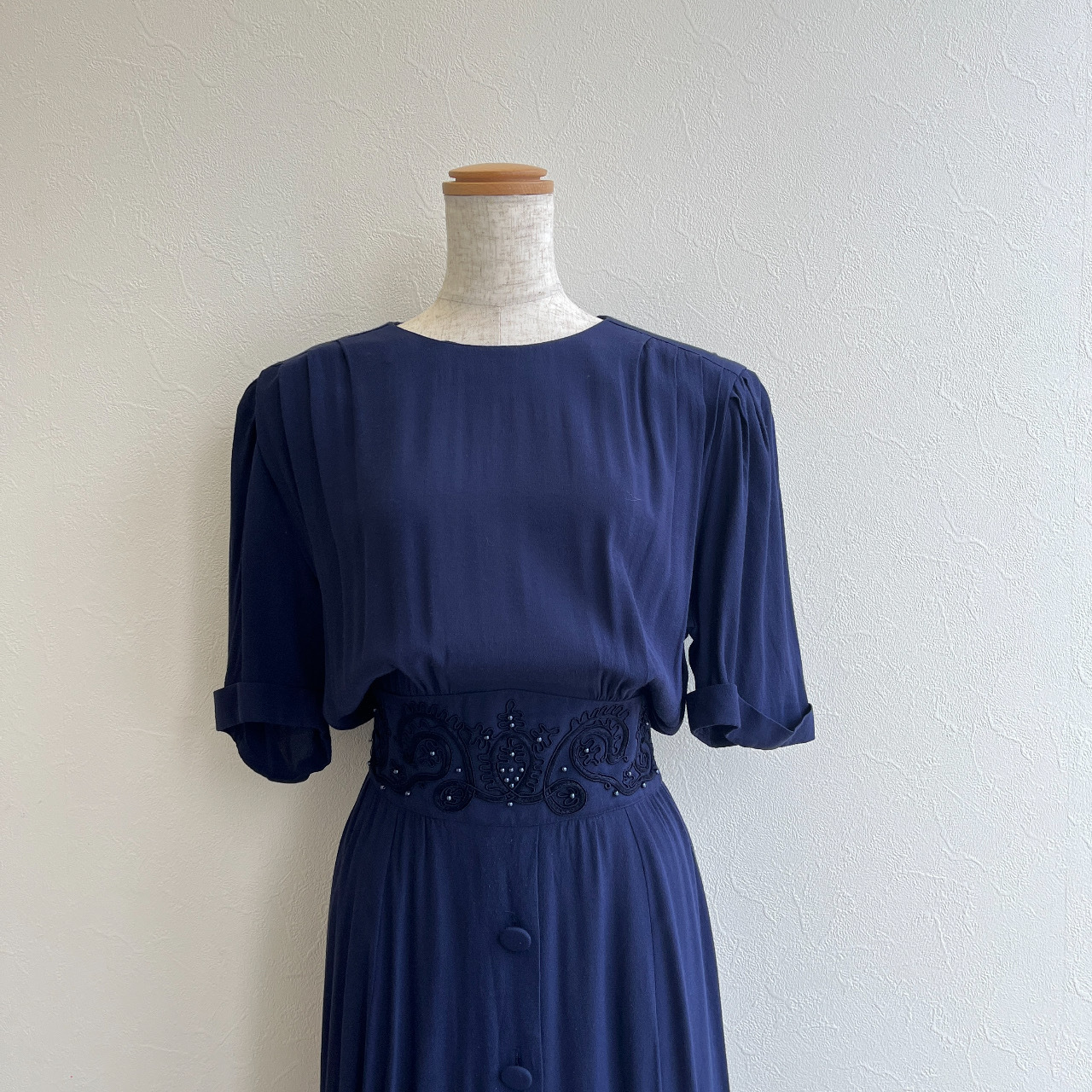 Karin Stevens寶藍色古著連身裙