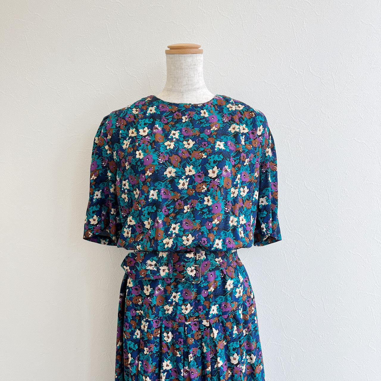 E.D.Michaels美國製藍綠色碎花連身裙