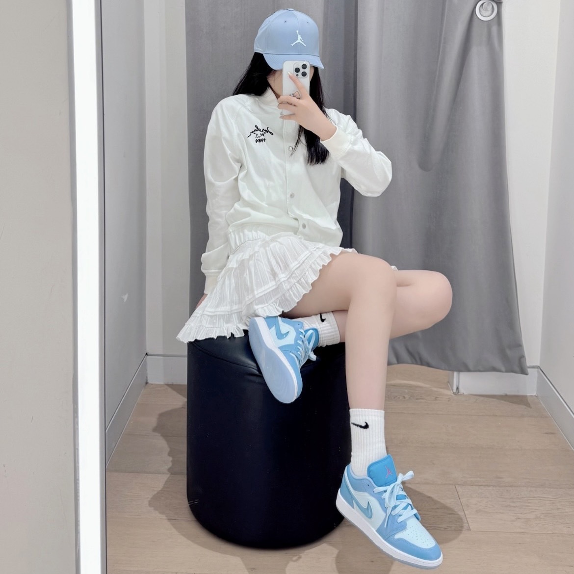 Nike Air Jordan 1 Low GS 冰藍果凍勾 珠光 冰底