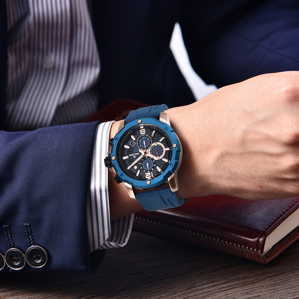 【Jonas Jasmin 喬納斯】JJ-5365MC 三眼計時 日期 夜光指針刻度 石英 潮流 多色 男錶