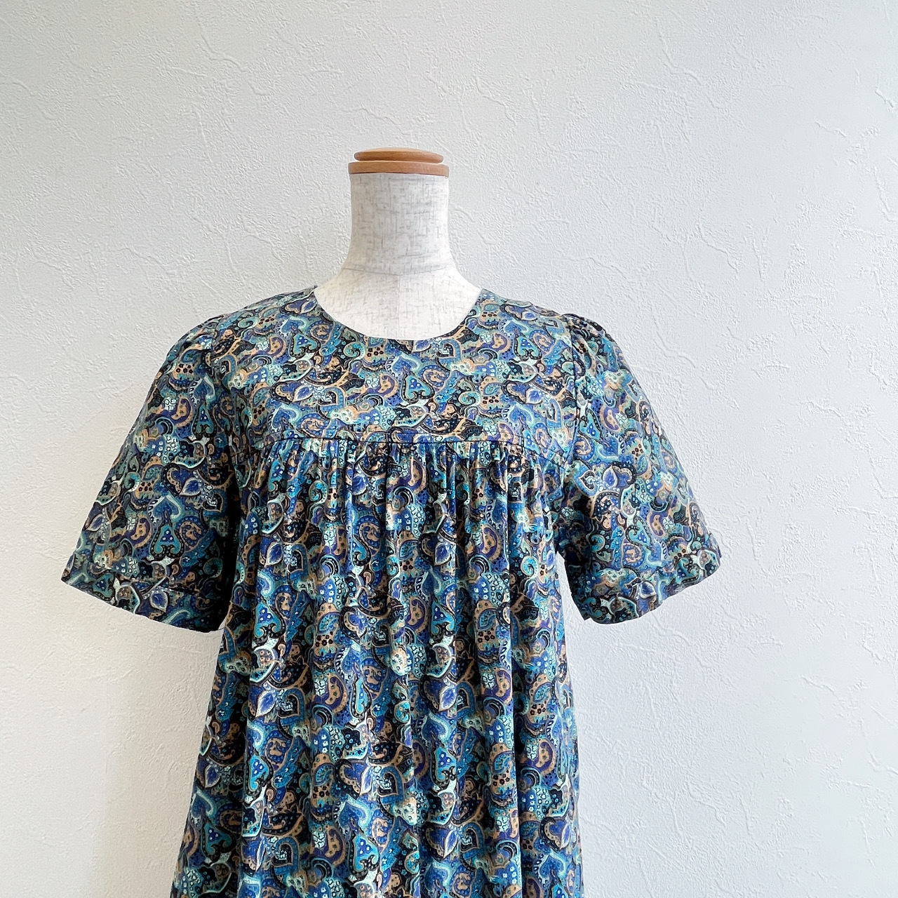 夏威夷製孔雀藍色可愛娃娃裙