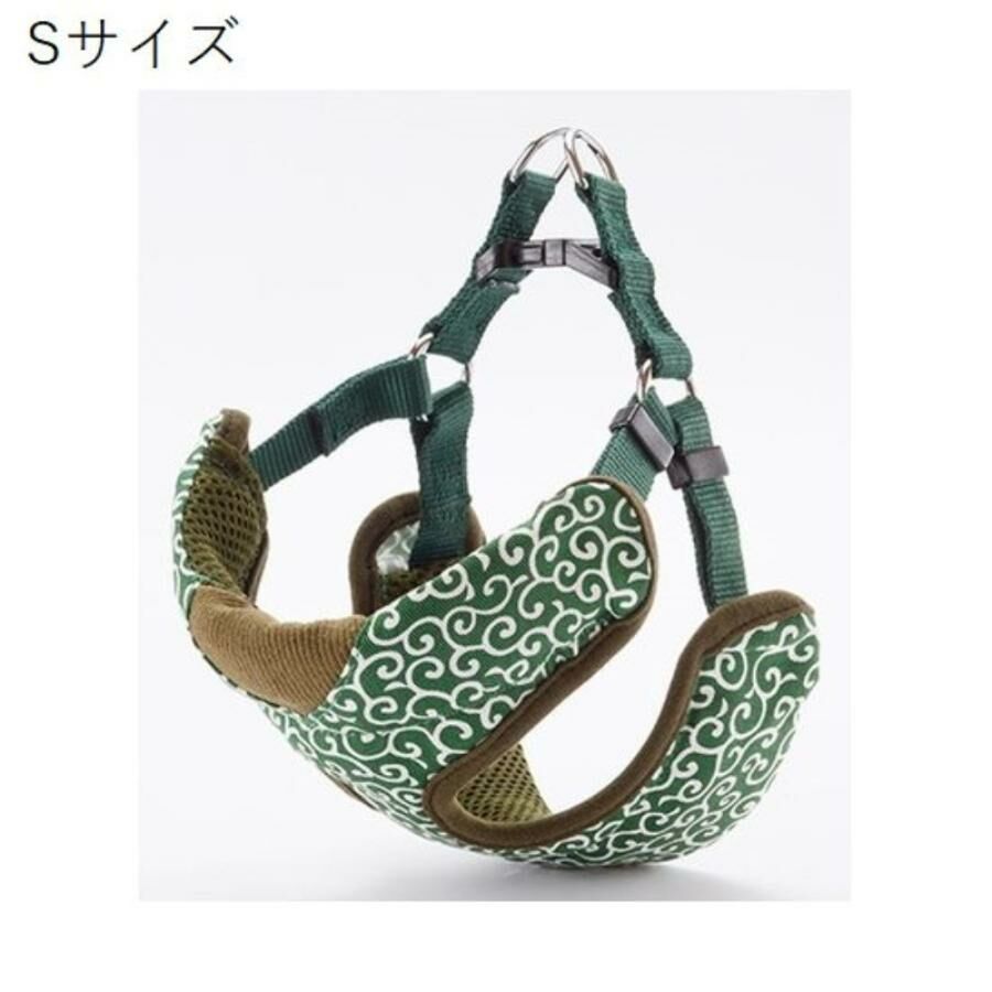 Petio 犬雅 唐草布胸帶 綠 S 35-55cm