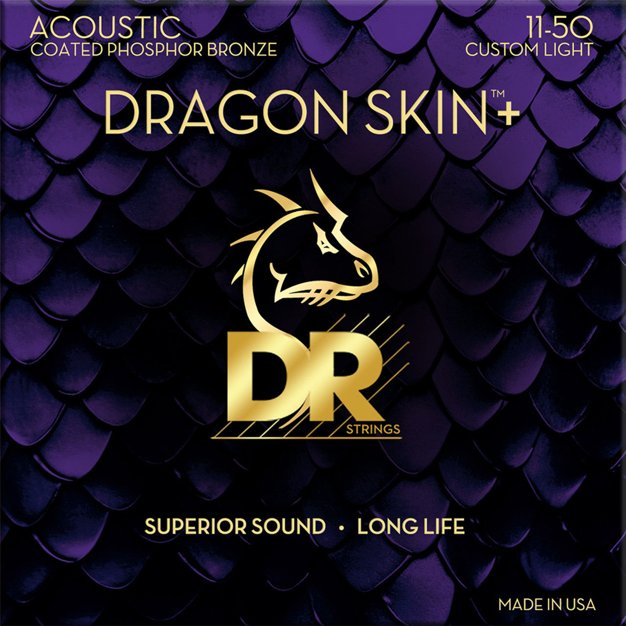 DR Strings DR Strings Dragon Skin+ DAP-11 民謠吉他弦 磷青銅 包膜弦 — 三峽吉他 / Bass｜YA! 玩音樂