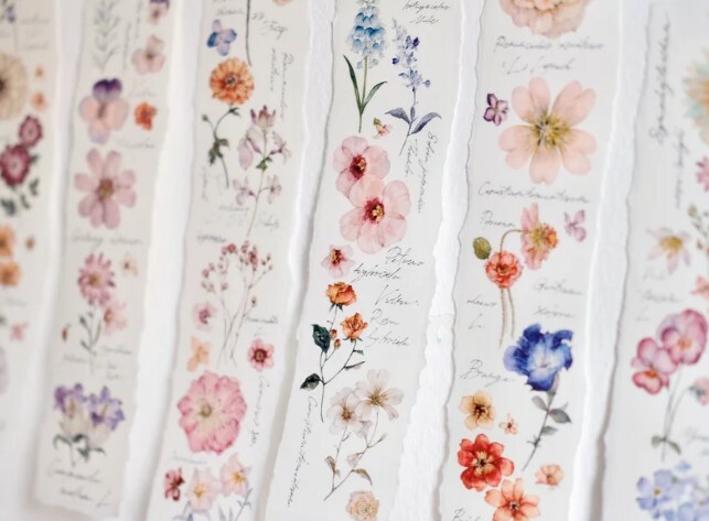 Freckles Tea Tape - Flower Illustrated Handbook