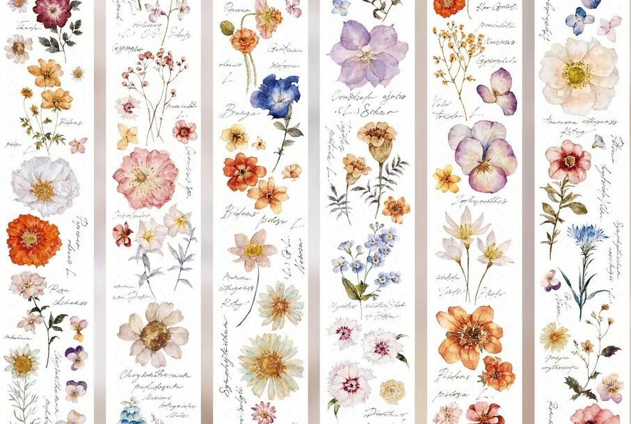 Freckles Tea Tape - Flower Illustrated Handbook