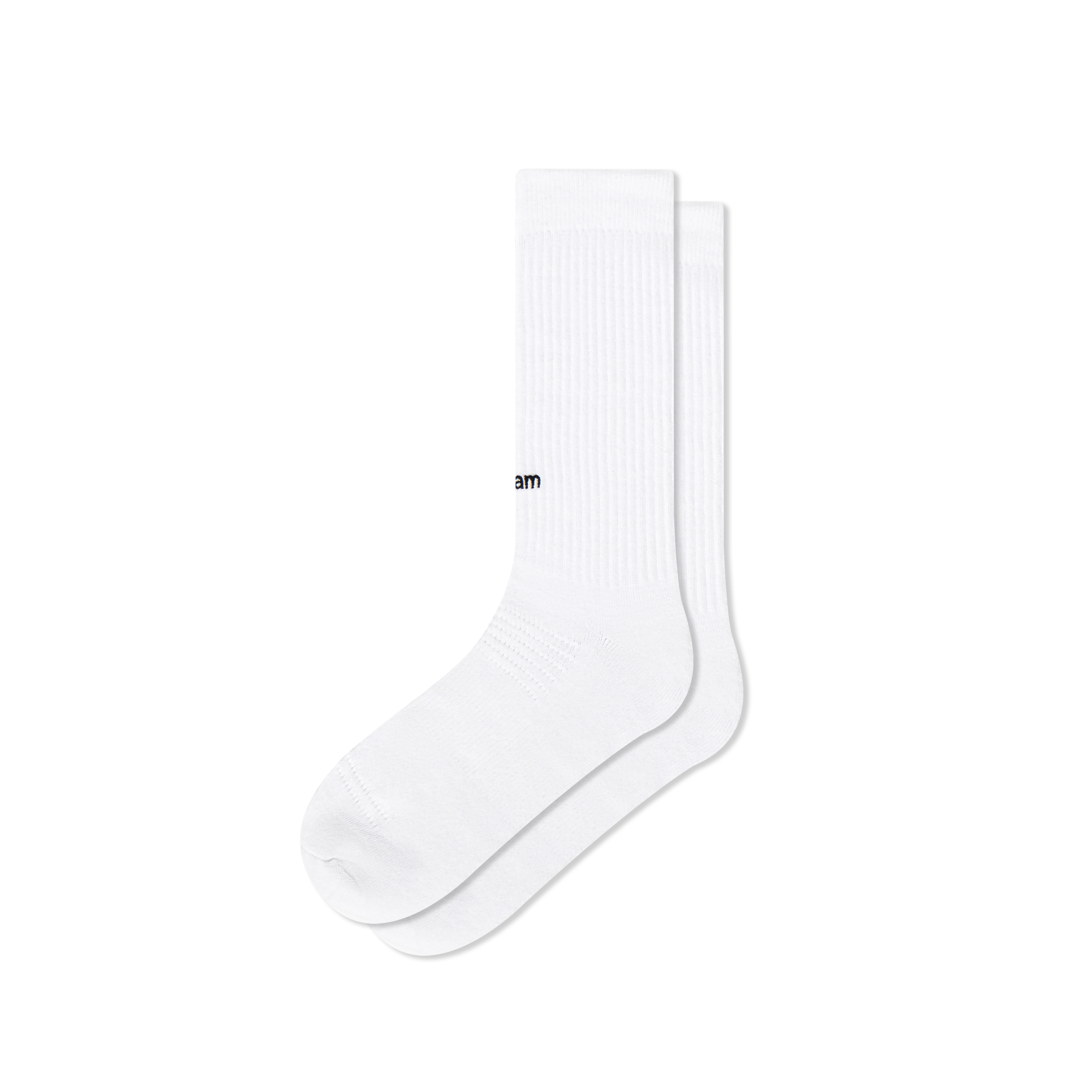 faam / ESSENTIAL CREW  - 素面單色針織高筒襪 - 柔白、黯黑