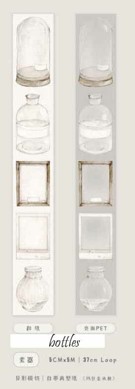 Freckles Tea Die Cut Tape - Bottles