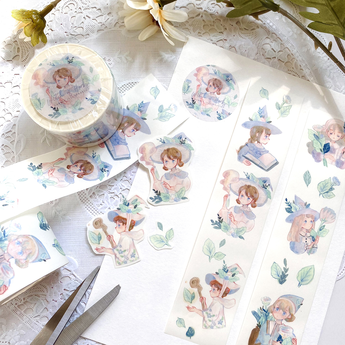 Carrie Illustration Washi Tape - Witch of Herbs