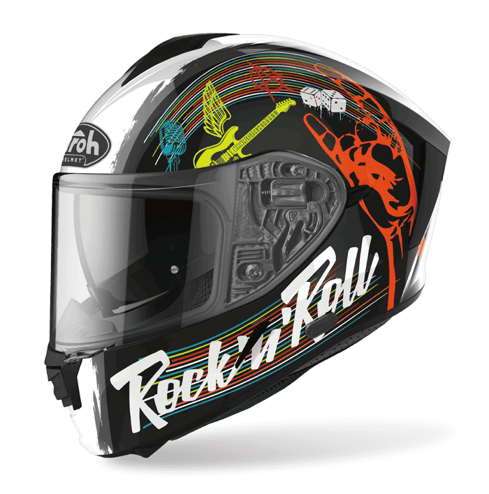 AIROH SPARK #3 亮光黑白 彩繪 內墨片款