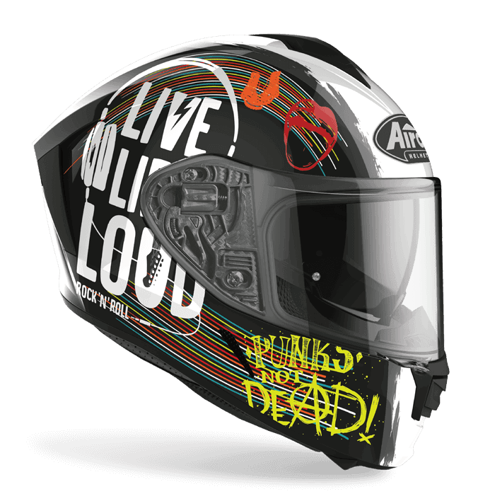 AIROH SPARK #3 亮光黑白 彩繪 內墨片款