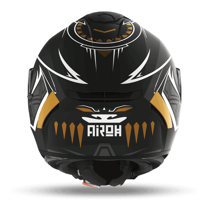 AIROH SPARK #1 消光黑金 彩繪 內墨片款