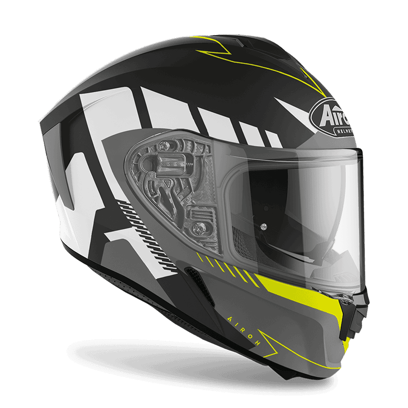 AIROH SPARK #8 RISE 消光黑灰 彩繪 內墨片款