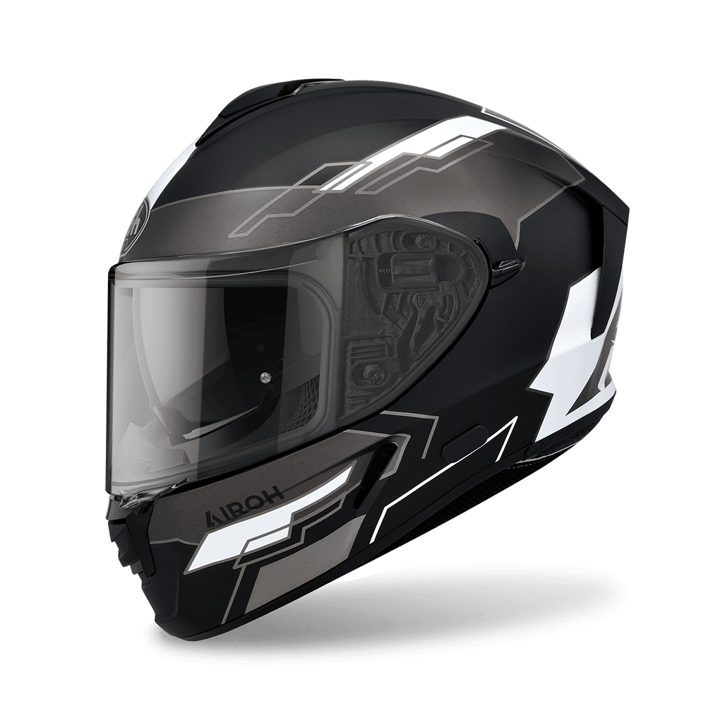 AIROH SPARK #10 消光黑灰 彩繪 內墨片款