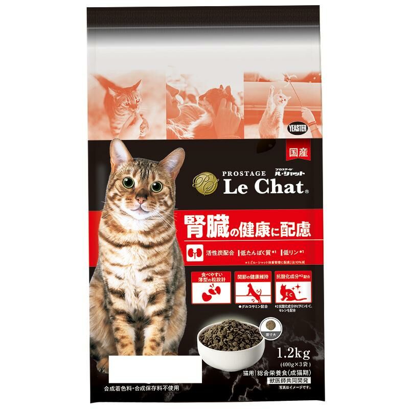 Le Chat 成貓用 腎臟 健康維持 雞肉 豚肉口味 乾糧 1.2kg