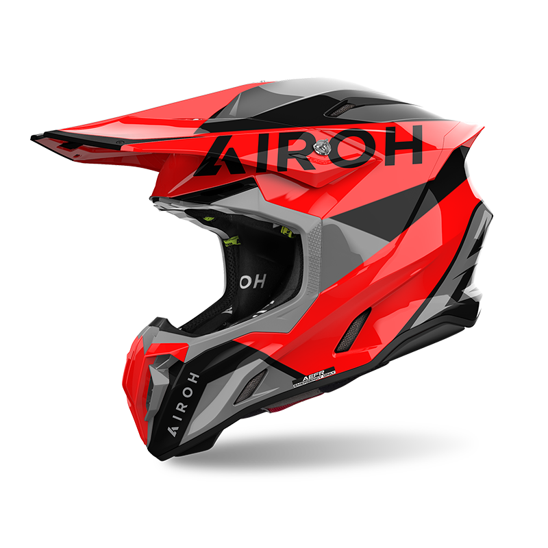 AIROH TWIST 3.0 #4 亮光黑紅 彩繪 越野帽