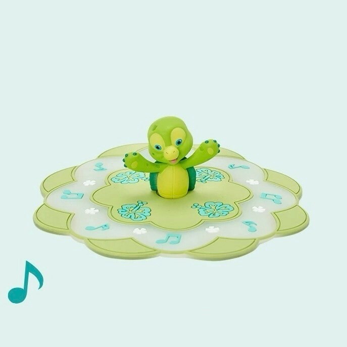 奧樂米拉 海龜 OluMel 花邊造型 矽膠 杯蓋 -上海迪士尼樂園