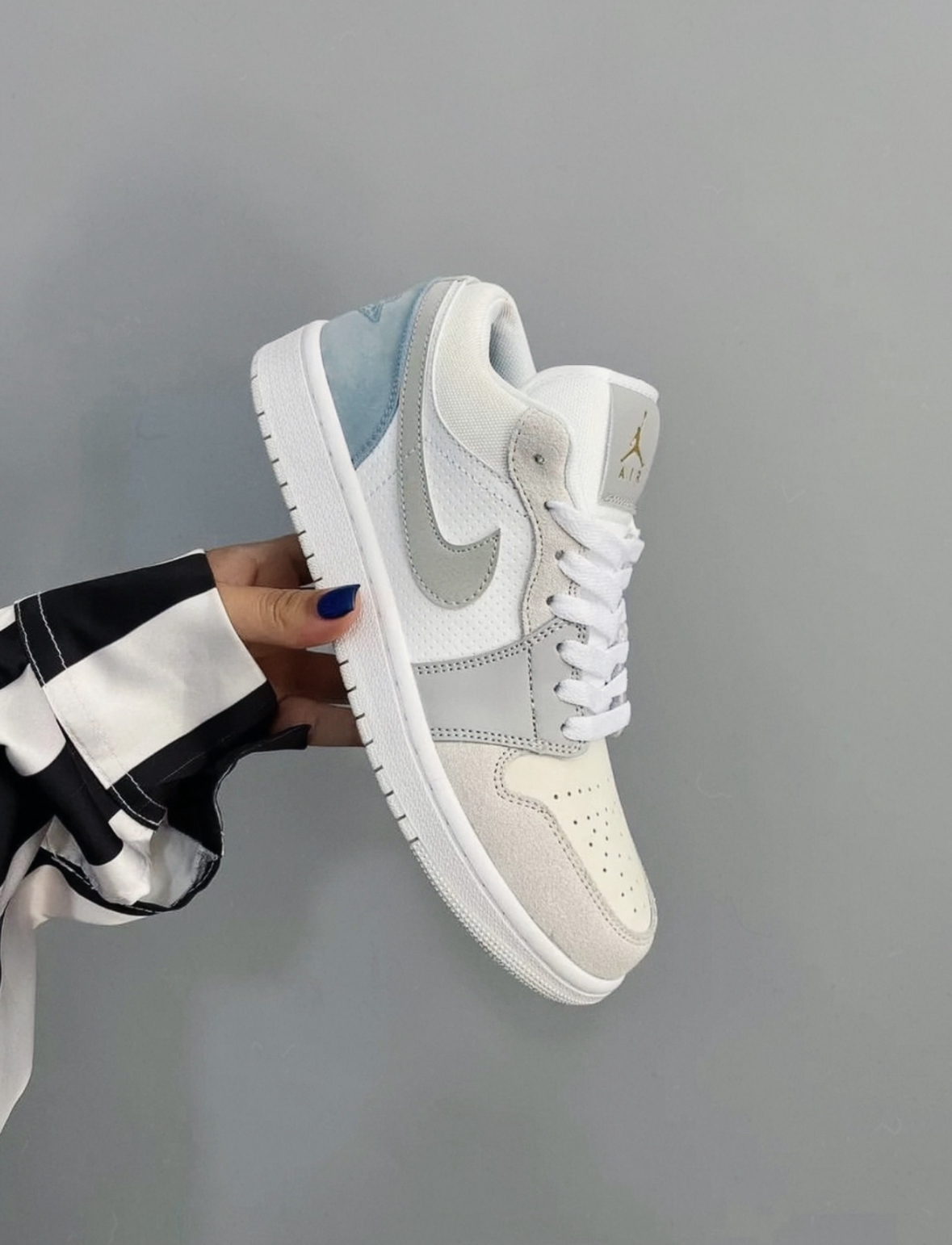 Nike Air Jordan 1 Low Paris 雲霧灰白 灰白色 寶寶藍 男款 CV3043-100/預購