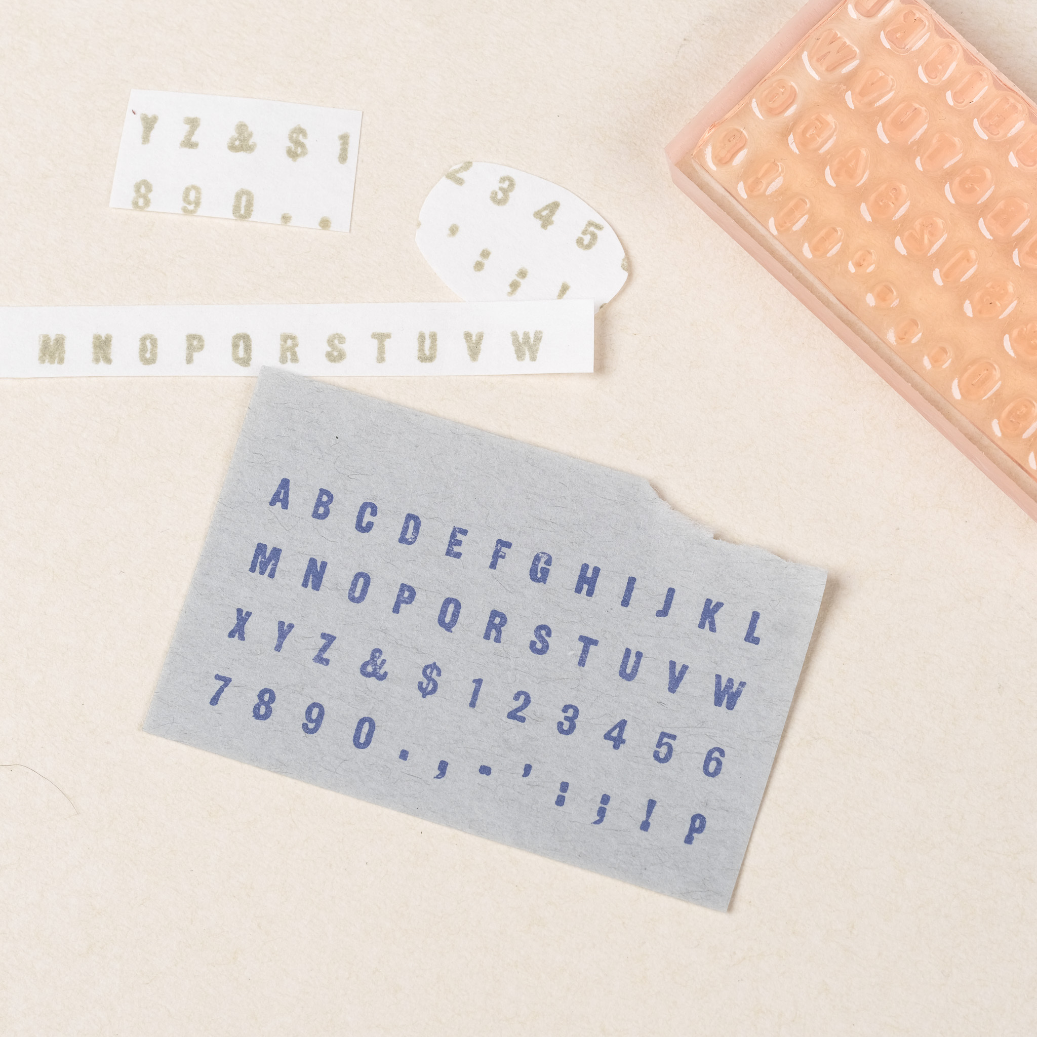 字母數字符號點綴 膠版印章 / 一分之一工作室/ 臺灣