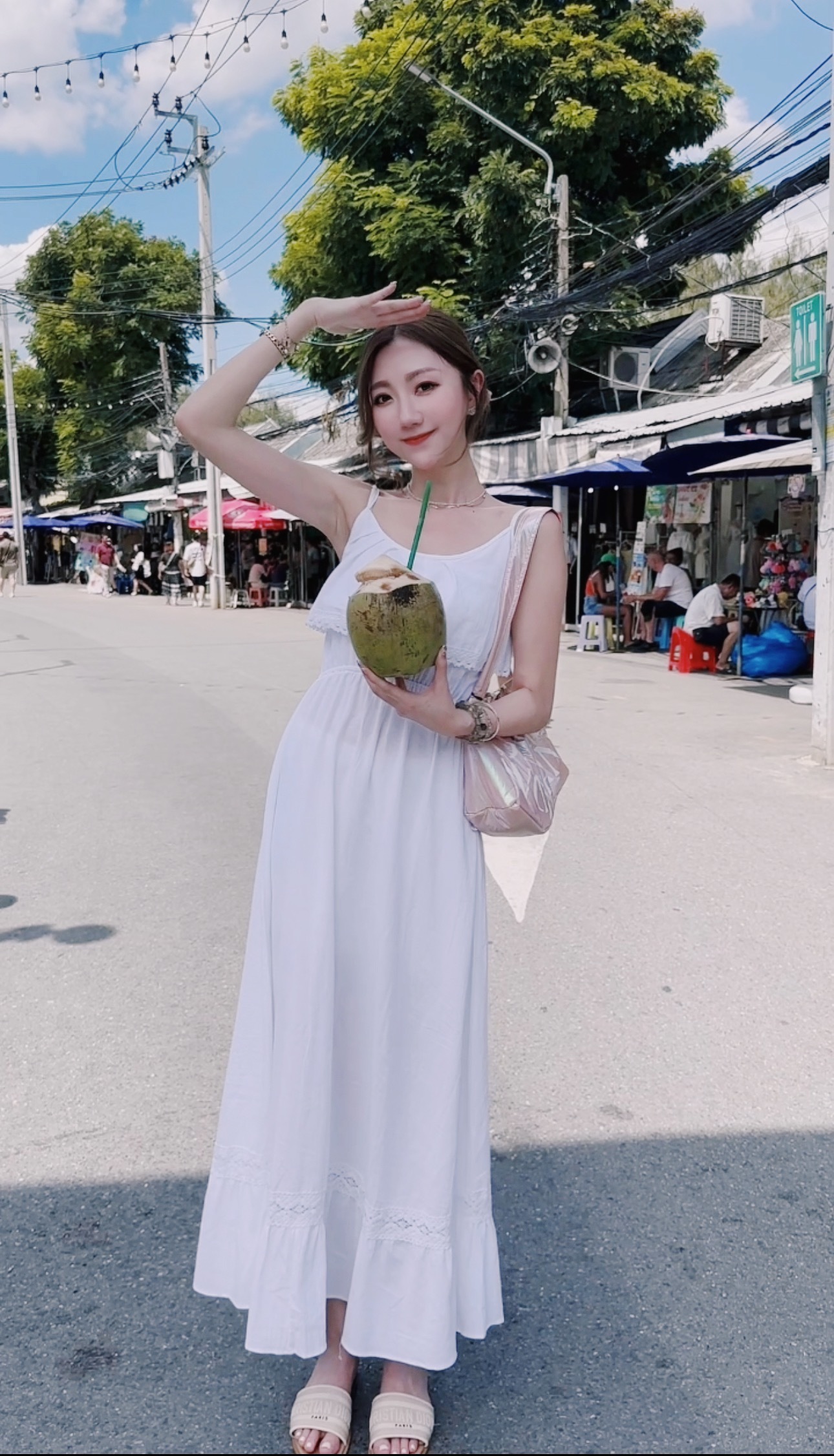 🇹🇭THE SNOWY WHITE COTTON ONE PIECE