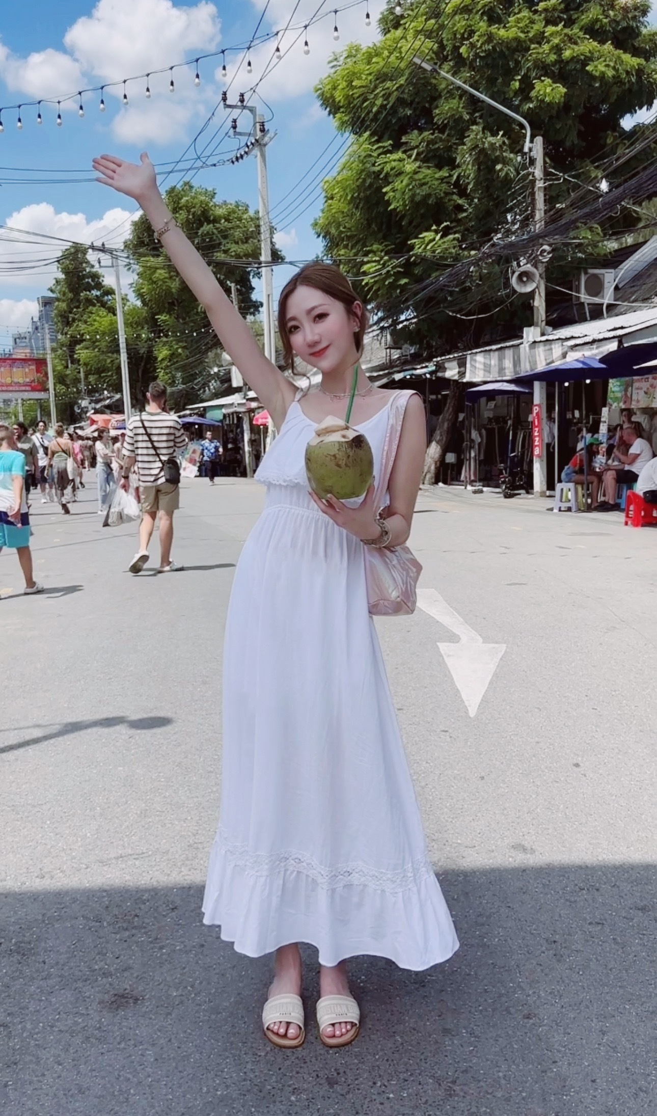 🇹🇭THE SNOWY WHITE COTTON ONE PIECE