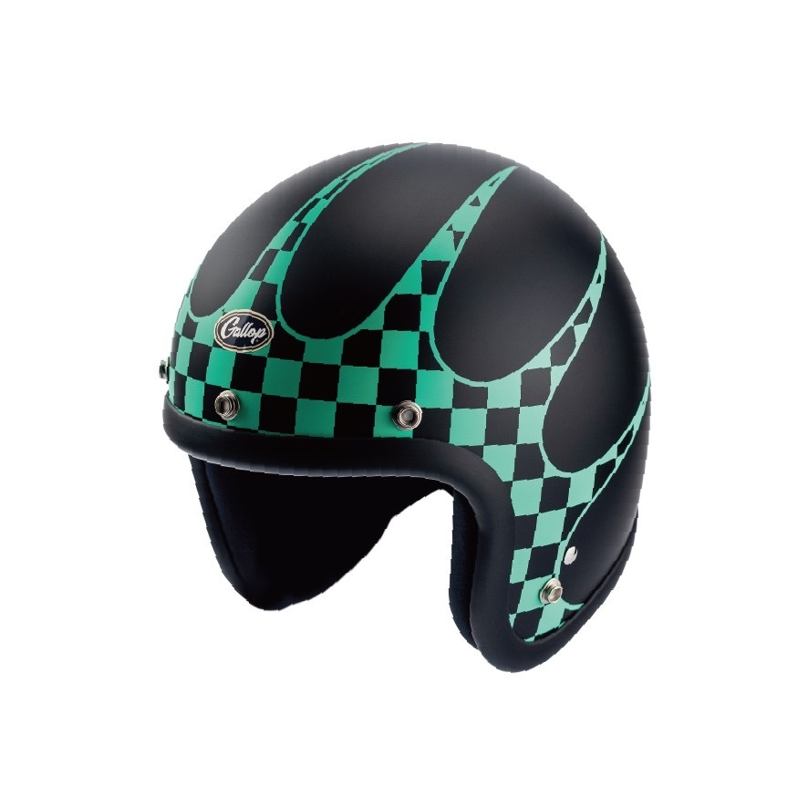Gallop P-51 棋方格 復古安全帽