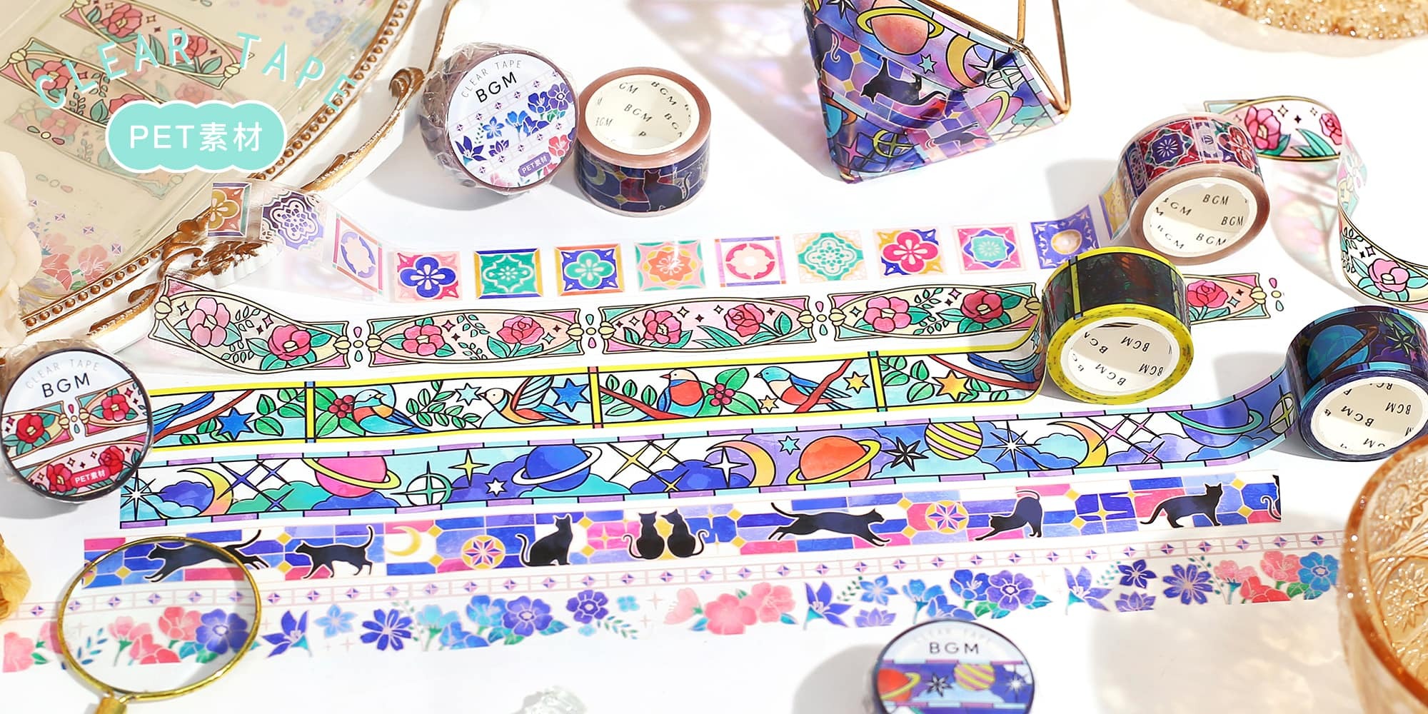 BGM Clear Tape - Stained Glass Series