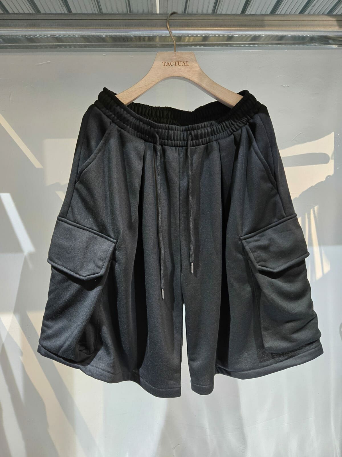 淨色棉質工裝短褲 P2912