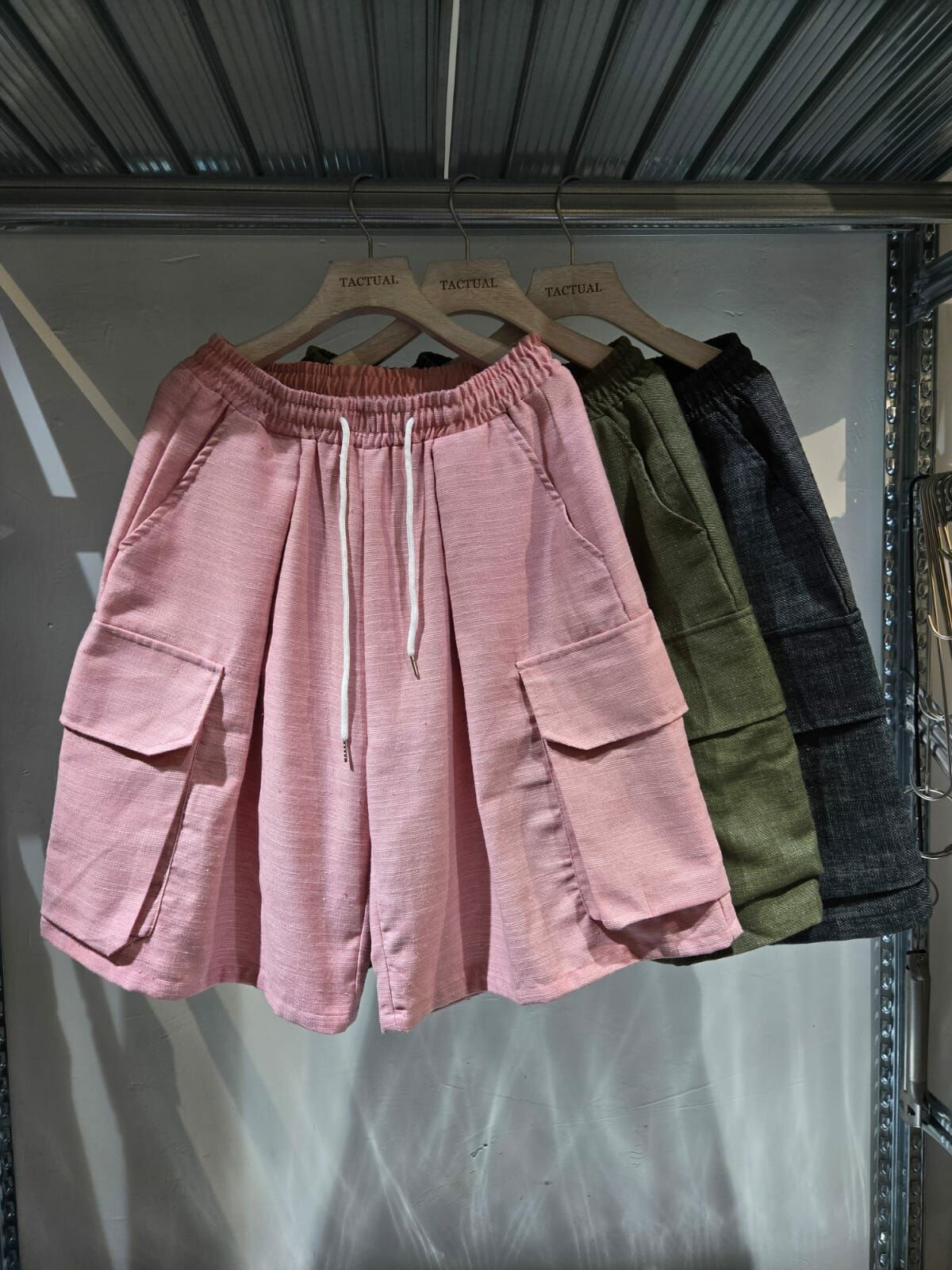 淨色工裝短褲 P2913