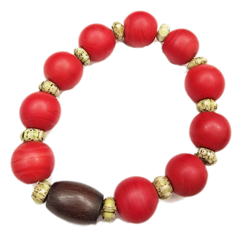 鼓珠{羚羊角}&雪弗蘭琉璃&火山琉璃手珠15mm【十方】153513