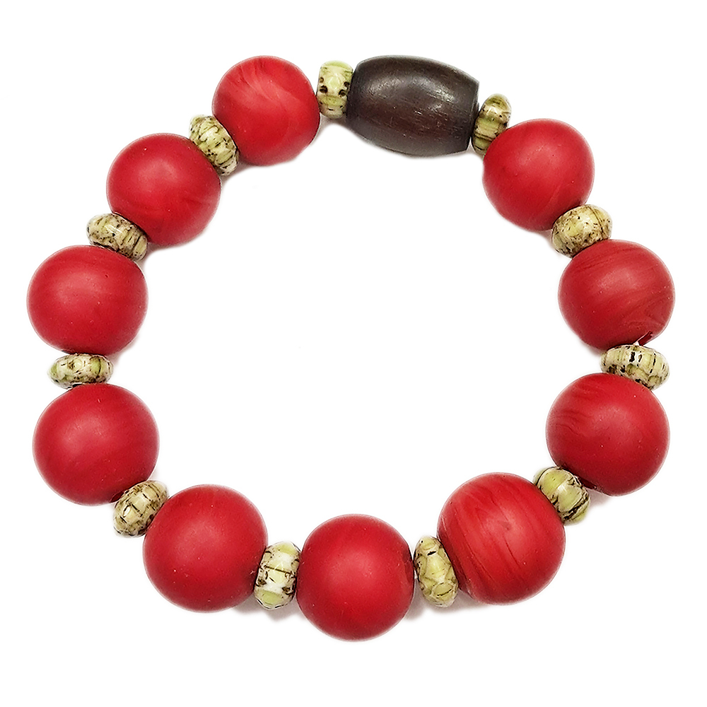 鼓珠{羚羊角}&雪弗蘭琉璃&火山琉璃手珠15mm【十方】153513