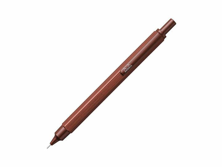 2024限定 鐵砂棕 script 0.5 六角金屬自動鉛筆 髮絲紋鋁製筆桿｜法國Rhodia