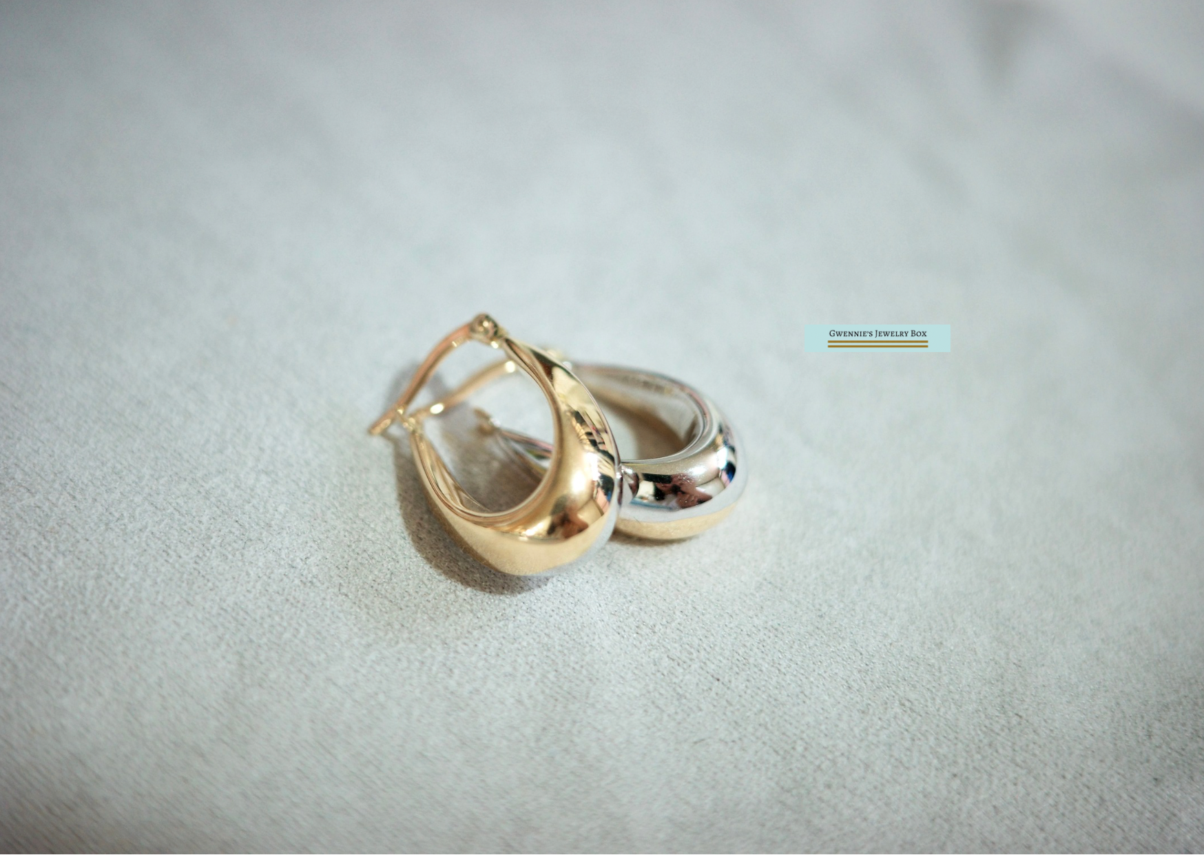 厚潤稜角Ｕ字耳環