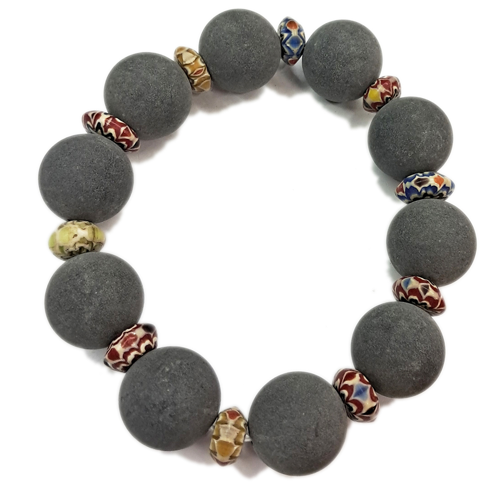 雪弗蘭琉璃&靈草藥珀手珠 18mm【十方】153534