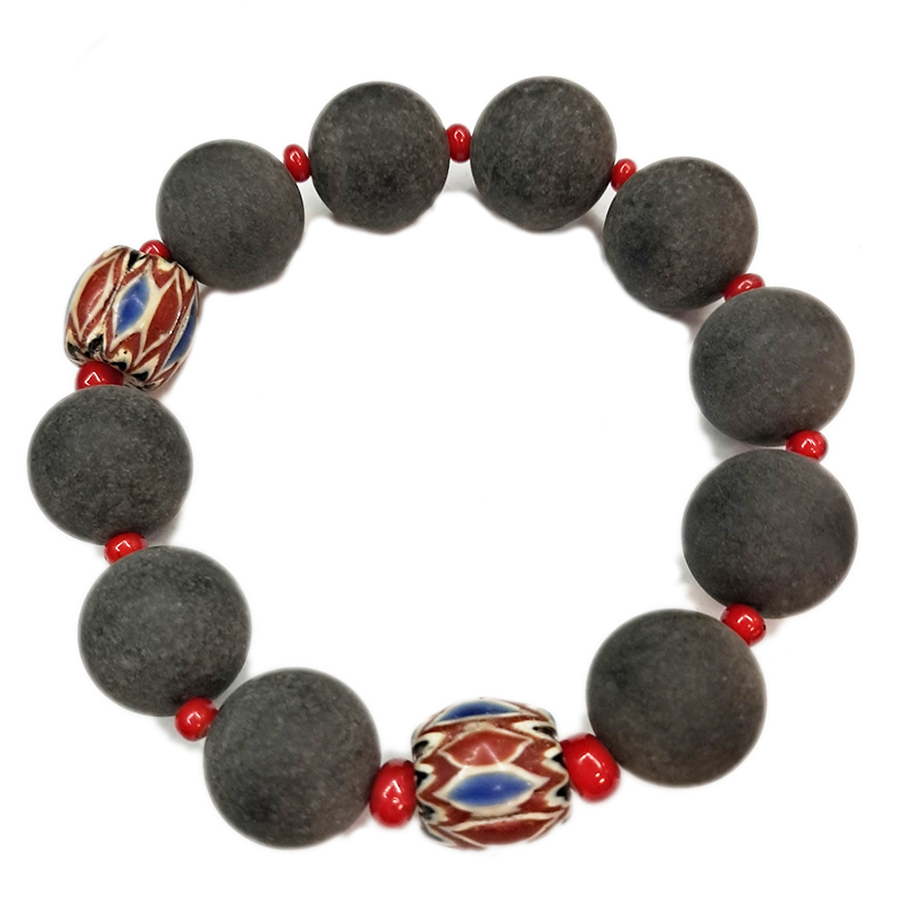 雪弗蘭琉璃&靈草藥珀手珠16mm【十方】153535