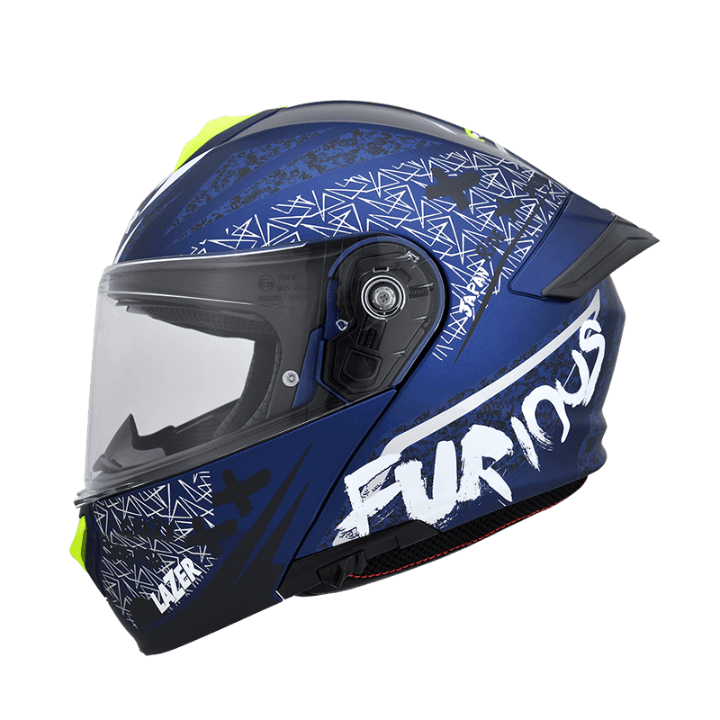 LAZER RX-1 ONI 消光金屬藍 彩繪 內墨片款式 大鴨尾 可掀式