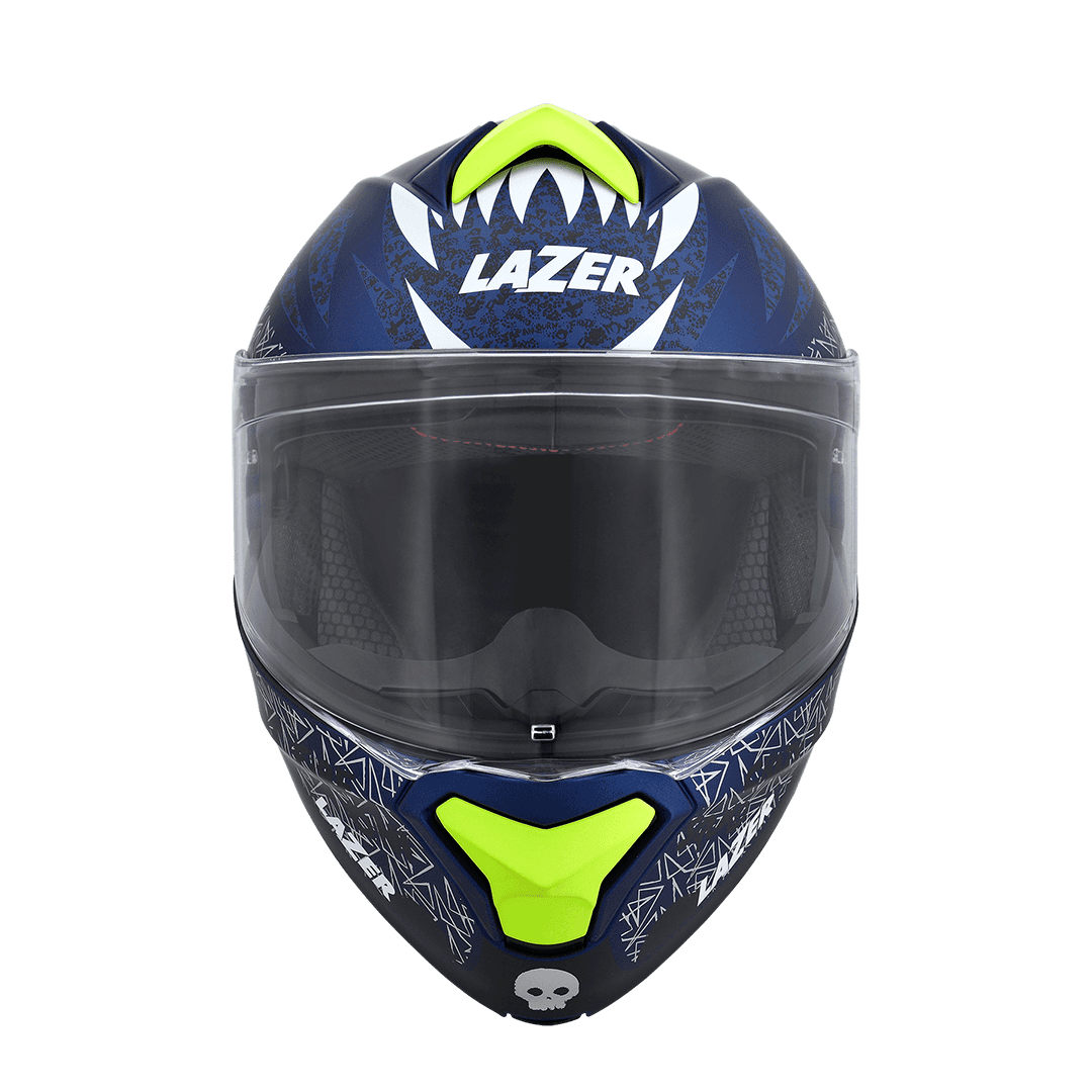 LAZER RX-1 ONI 消光金屬藍 彩繪 內墨片款式 大鴨尾 可掀式