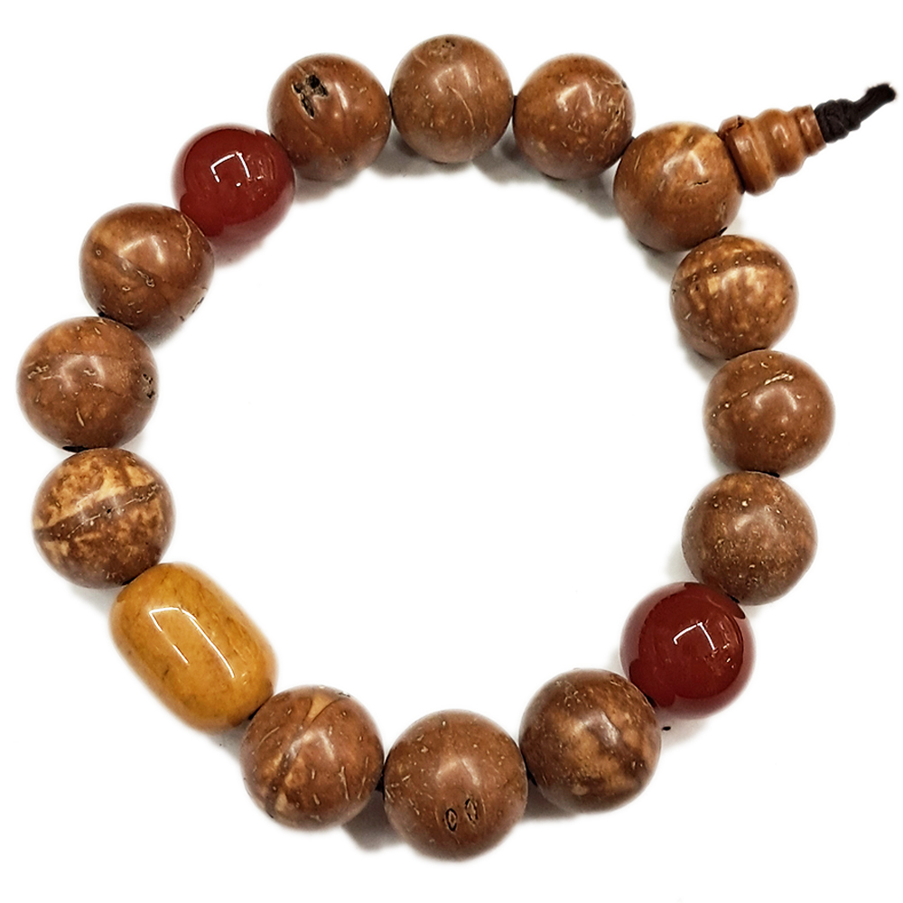 黃玉&鳳眼菩提手珠12mm【十方】153537