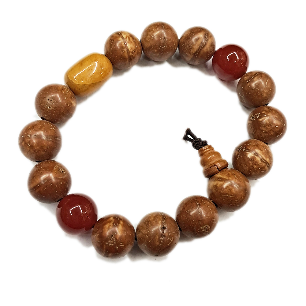 黃玉&鳳眼菩提手珠12mm【十方】153537