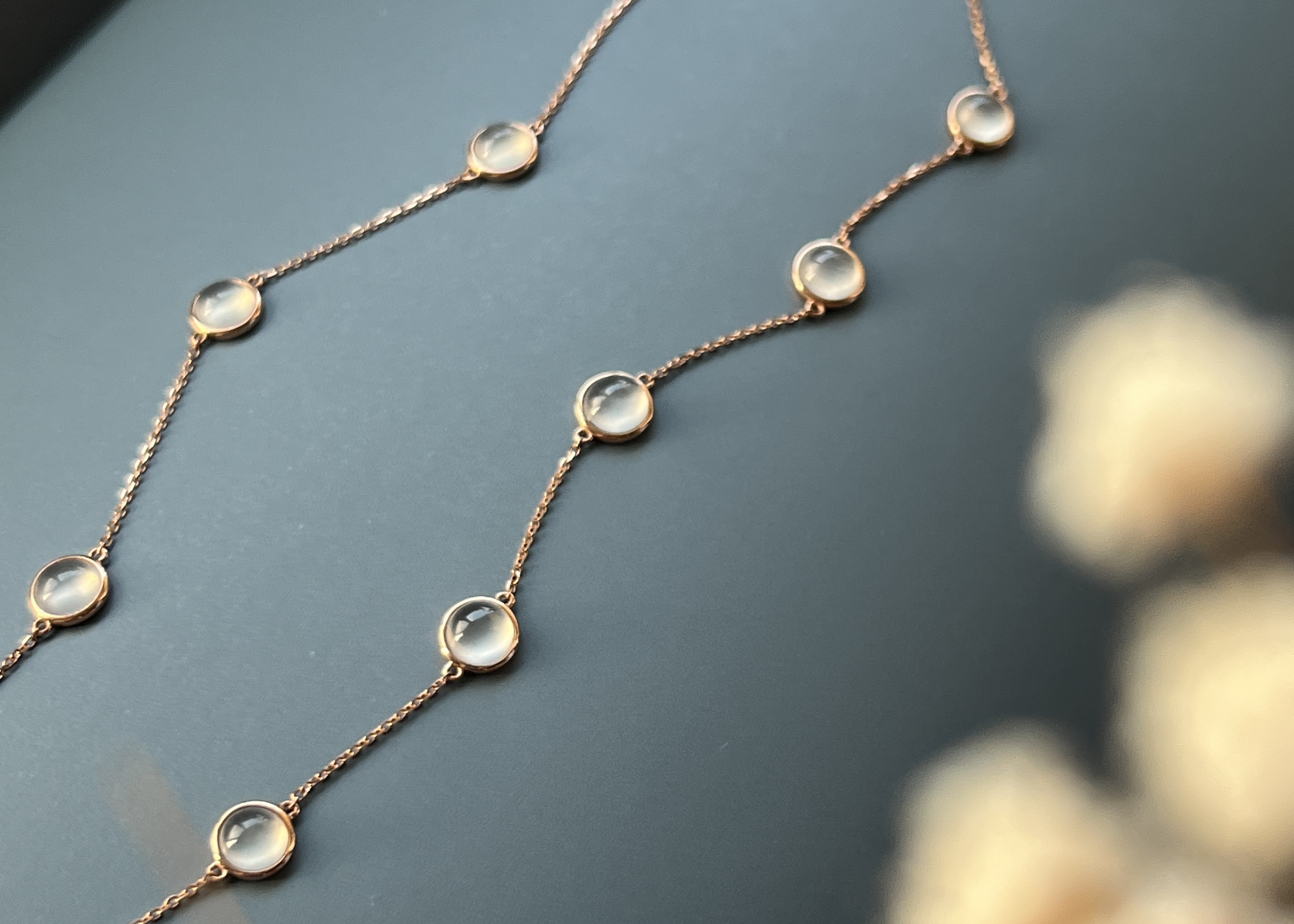 方圓設計系列-極冰鋼蛋手鍊玫瑰金18K