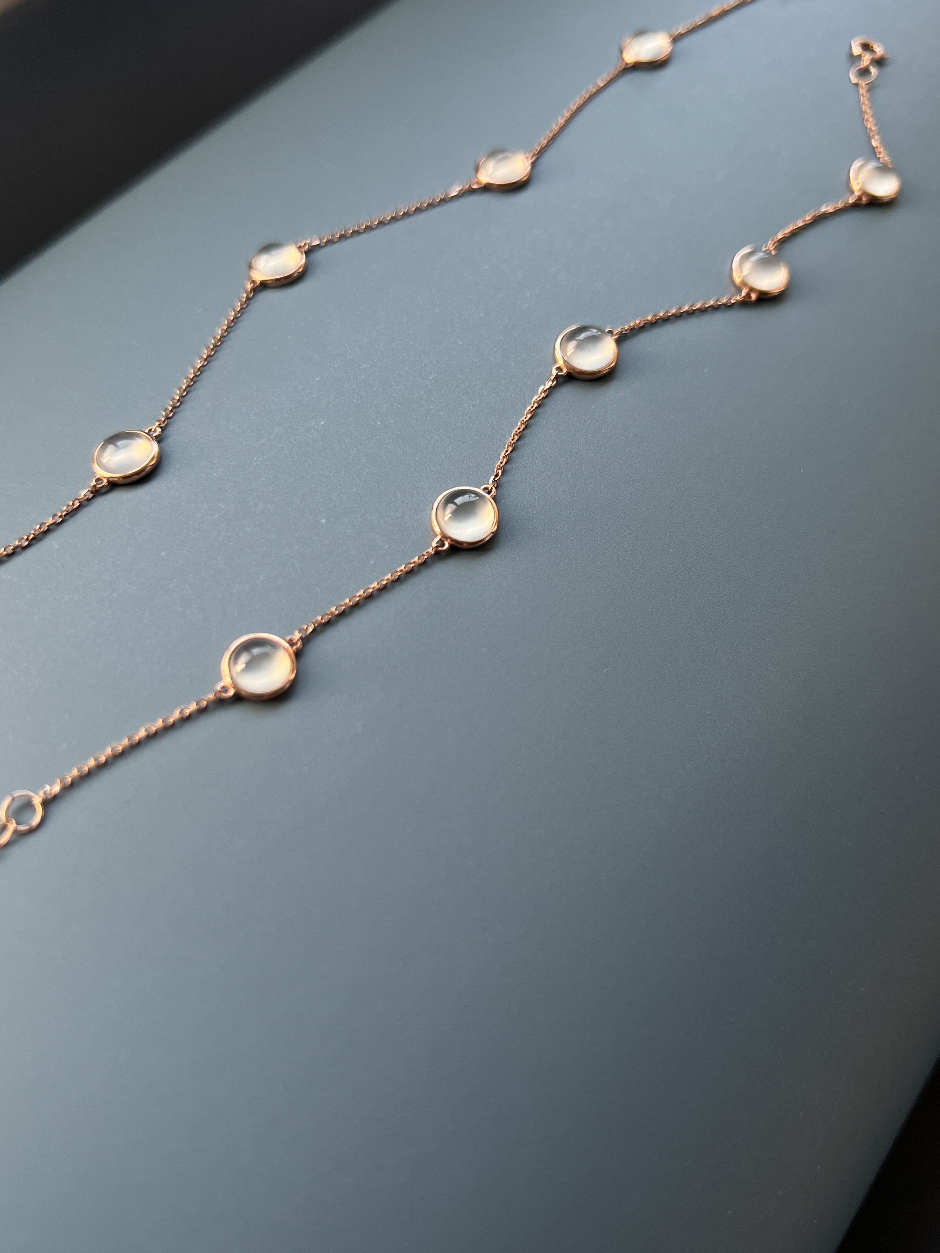 方圓設計系列-極冰鋼蛋手鍊玫瑰金18K