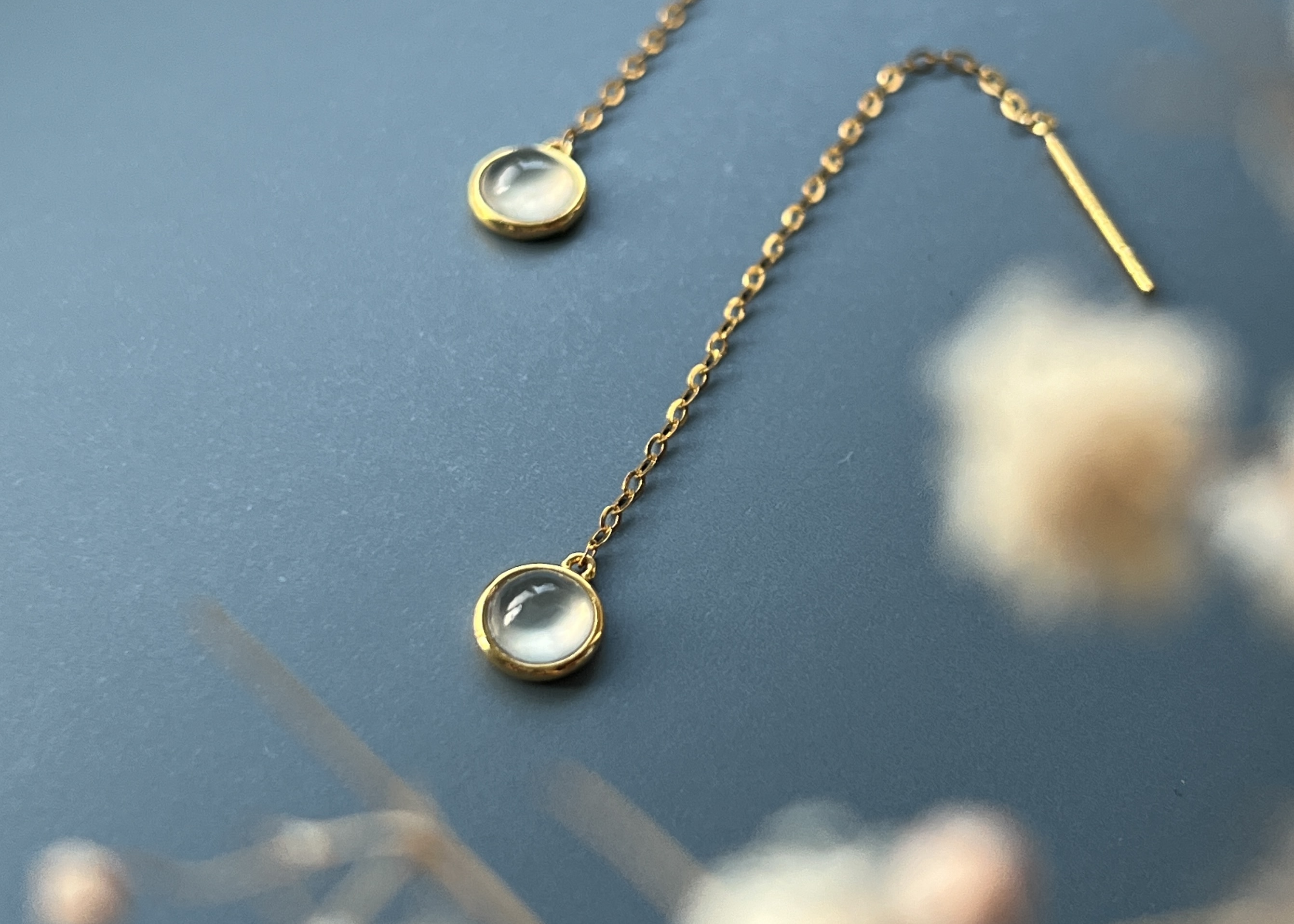 方圓設計系列-極冰鋼蛋耳線18K