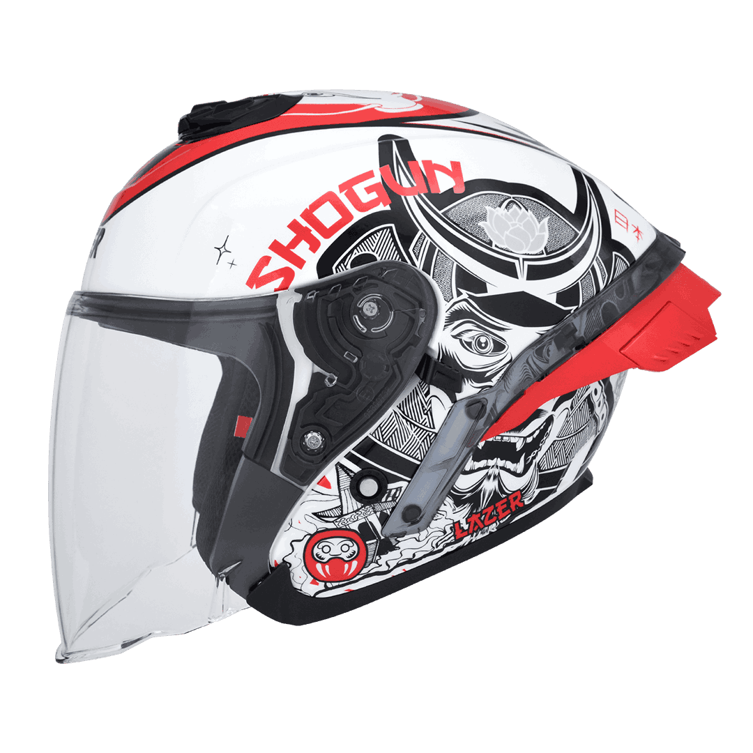 LAZER Tango SR SHOGUN 亮光白紅 彩繪 內墨片款式 大鴨尾