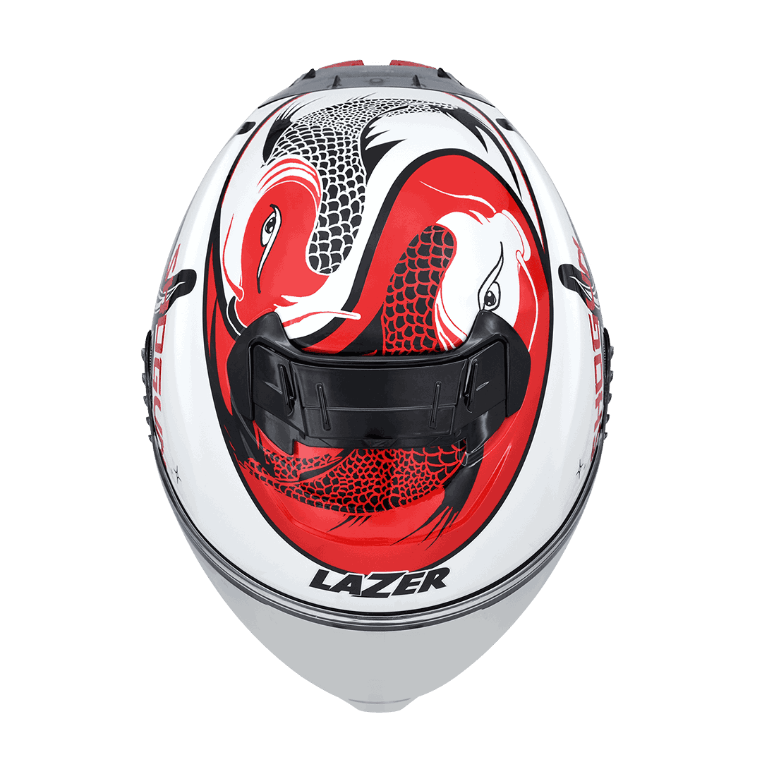 LAZER Tango SR SHOGUN 亮光白紅 彩繪 內墨片款式 大鴨尾