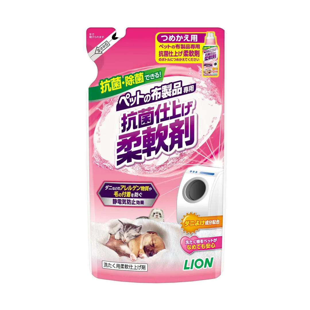 LION 寵物布製品 專用柔順劑 補充裝 300g