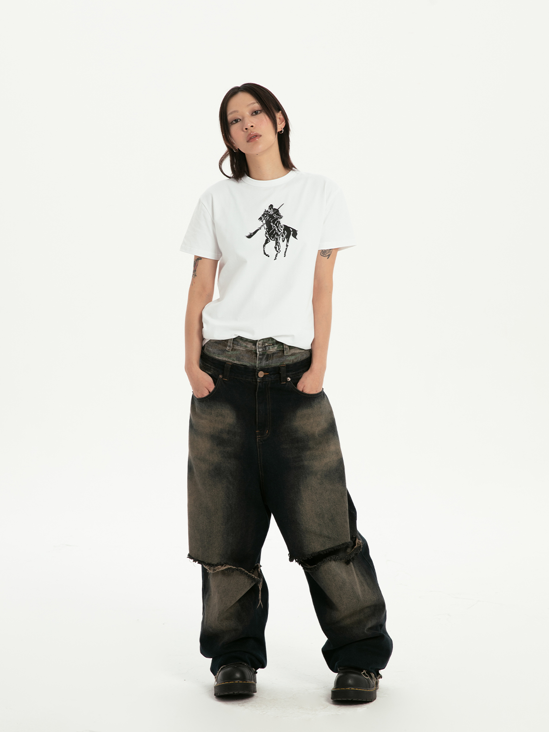 RTVG 夏季新款 惡搞修身彈力短袖 T