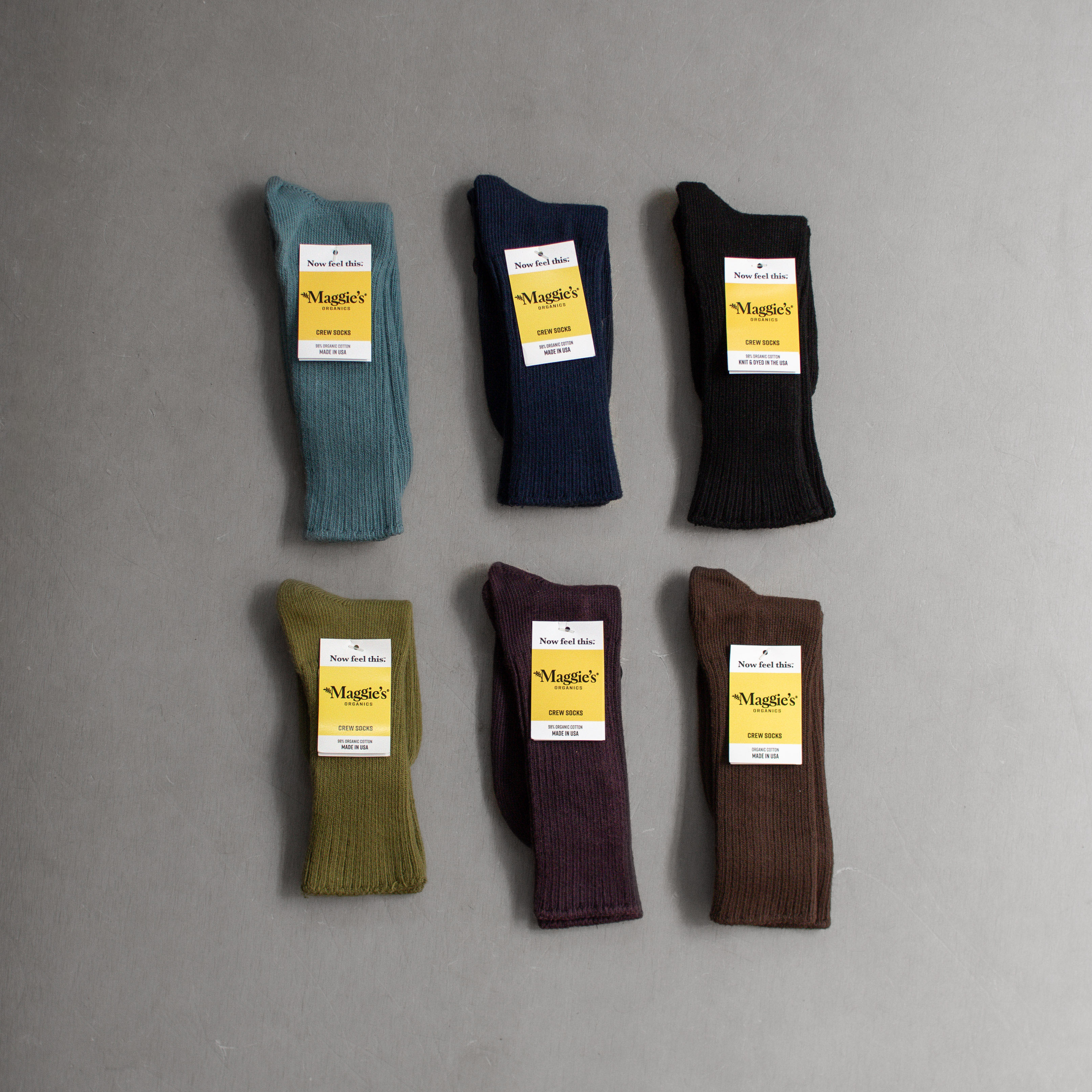 MAGGIE'S ORGANICS SOCKS 美國製 有機棉 素面 中筒 長襪 單雙